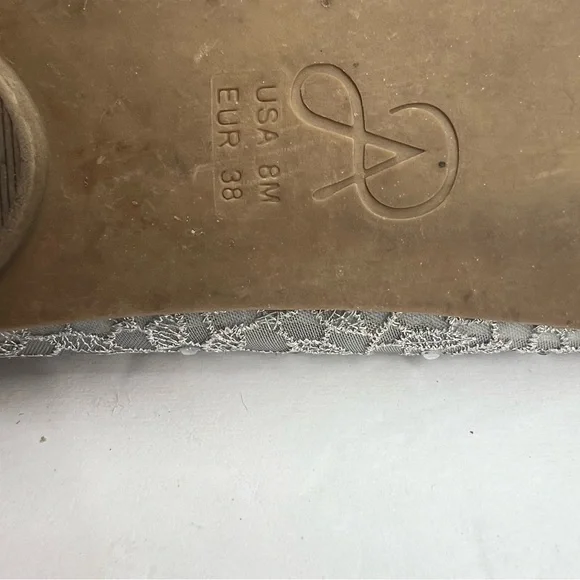 Adrianna Papell Shirley rhinestone embellished ballet flats 8 mesh silver lace - Picture 9 of 9